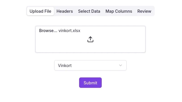 Upload Your Excel File